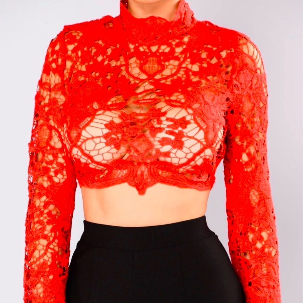 Long Sleeve Crochet Top ‘Call You Mine’ x FN